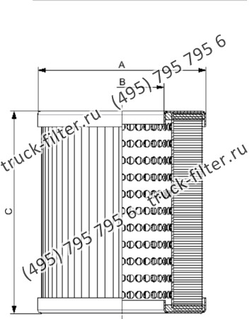 CF-065-4-0844 фильтр гидравлики цилиндрического типа с фильтрацией снаружи