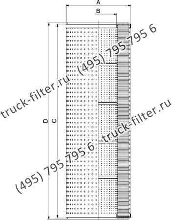 CF-065-4-0927 фильтр гидравлики цилиндрического типа с фильтрацией снаружи