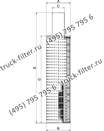 CF-065-4-0937 фильтр гидравлики цилиндрического типа с фильтрацией снаружи