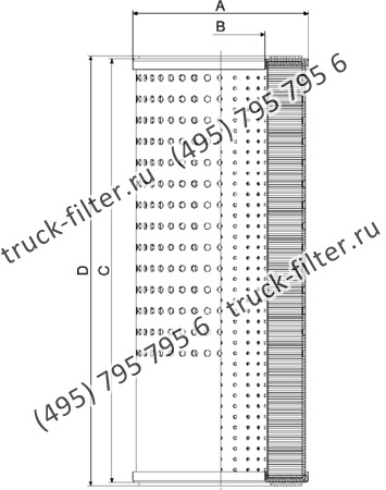 CF-065-4-0939 фильтр гидравлики цилиндрического типа с фильтрацией снаружи