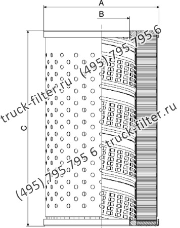 CF-065-4-0959 фильтр гидравлики цилиндрического типа с фильтрацией снаружи