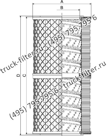 CF-065-4-0968 фильтр гидравлики цилиндрического типа с фильтрацией снаружи
