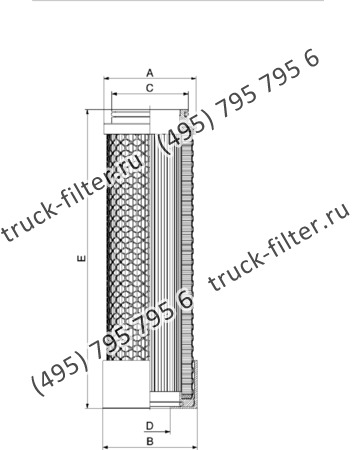 CF-065-4-1003 фильтр гидравлики цилиндрического типа с фильтрацией снаружи