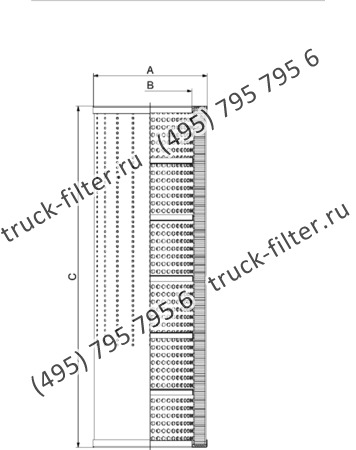 CF-065-4-1005 фильтр гидравлики цилиндрического типа с фильтрацией снаружи