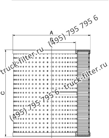 CF-065-4-1019 фильтр гидравлики цилиндрического типа с фильтрацией снаружи