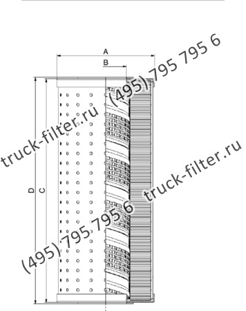 CF-065-4-1074 фильтр гидравлики цилиндрического типа с фильтрацией снаружи