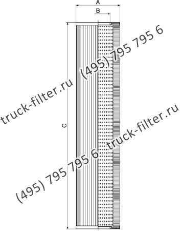 CF-065-4-1090 фильтр гидравлики цилиндрического типа с фильтрацией снаружи