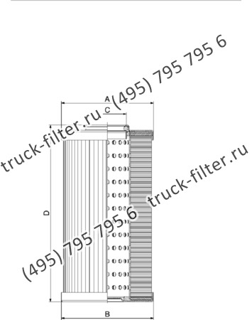 CF-065-4-1123 фильтр гидравлики цилиндрического типа с фильтрацией снаружи