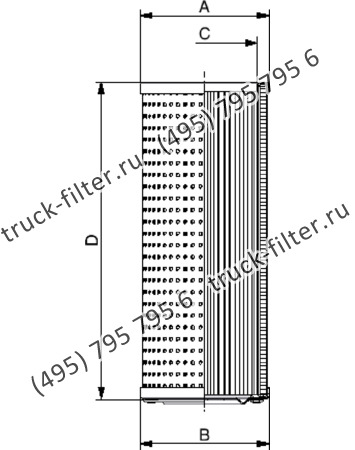CF-065-4-1138 фильтр гидравлики цилиндрического типа с фильтрацией снаружи