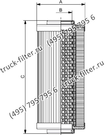 CF-1-0008-M25-N-A фильтр гидравлики цилиндрического типа с фильтрацией снаружи