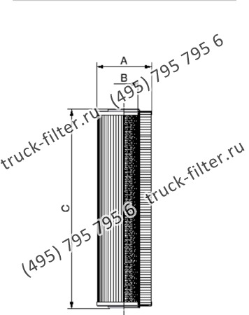 CF-1-0045-A03-N-A фильтр гидравлики цилиндрического типа с фильтрацией снаружи