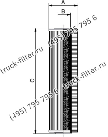 CF-1-0045-P25-N-A фильтр гидравлики цилиндрического типа с фильтрацией снаружи