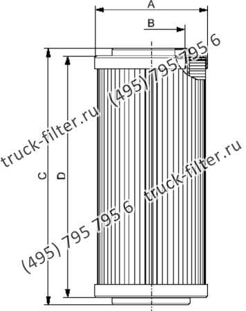CF-1-560-M60-N-A фильтр гидравлики цилиндрического типа с фильтрацией снаружи