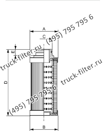 CF-18-P-2-A06-H-V фильтр гидравлики цилиндрического типа с фильтрацией снаружи