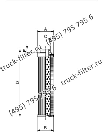 CF-18-P-2-A25-N-A фильтр гидравлики цилиндрического типа с фильтрацией снаружи