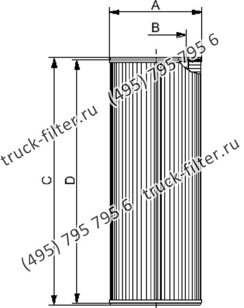 CF-1-900-P25-N-A фильтр гидравлики цилиндрического типа с фильтрацией снаружи