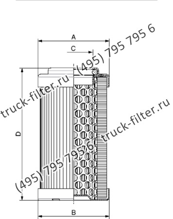 CF-2-0004-A03-N-A фильтр гидравлики цилиндрического типа с фильтрацией снаружи
