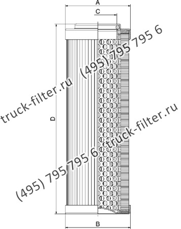 CF-2-0015-P10-N-A фильтр гидравлики цилиндрического типа с фильтрацией снаружи
