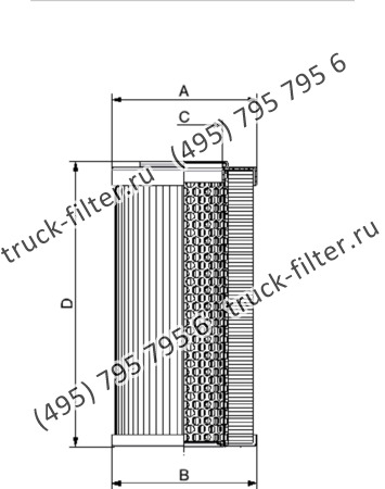 CF-2-0030-A03-N-A фильтр гидравлики цилиндрического типа с фильтрацией снаружи