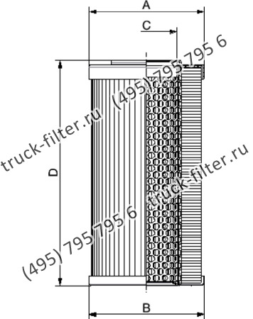 CF-2-0030-P25-N-V фильтр гидравлики цилиндрического типа с фильтрацией снаружи