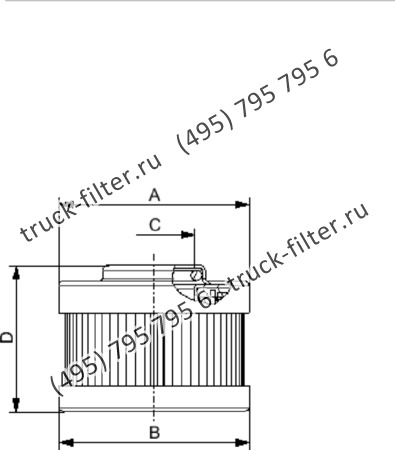 CF-2-10-A25-N-A фильтр гидравлики цилиндрического типа с фильтрацией снаружи