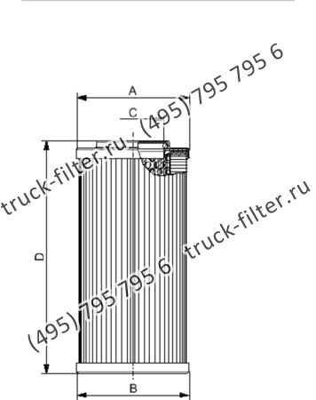 CF-2-140-A06-N-A фильтр гидравлики цилиндрического типа с фильтрацией снаружи