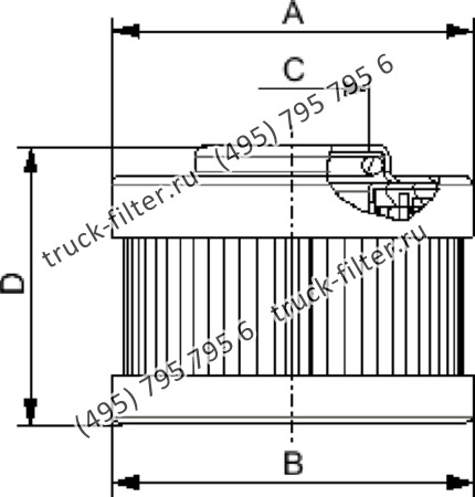 CF-2-18-M40-N-A фильтр гидравлики цилиндрического типа с фильтрацией снаружи