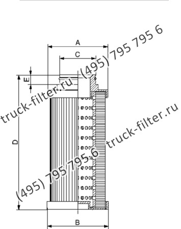 CF-22-P-2-A25-H-A фильтр гидравлики цилиндрического типа с фильтрацией снаружи