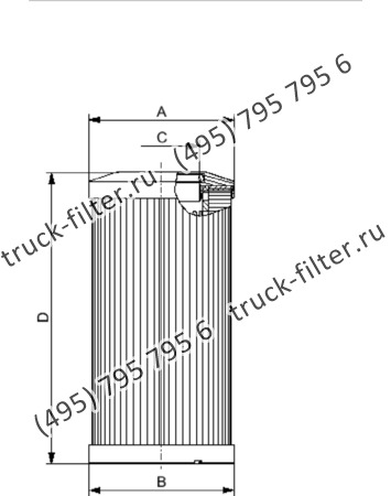 CF-2-460-A06-H-A фильтр гидравлики цилиндрического типа с фильтрацией снаружи