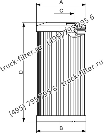 CF-2-460-T60-H-A фильтр гидравлики цилиндрического типа с фильтрацией снаружи