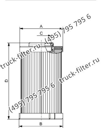 CF-2-56-A06-N-A фильтр гидравлики цилиндрического типа с фильтрацией снаружи