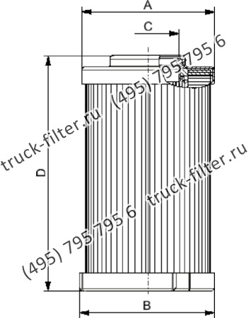 CF-2-56-P10-N-A фильтр гидравлики цилиндрического типа с фильтрацией снаружи