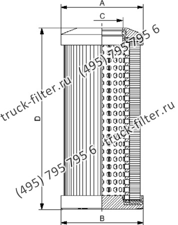 CF-320-1-T10-H-A фильтр гидравлики цилиндрического типа с фильтрацией снаружи