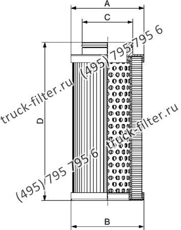 CF-32-P-1-M60-N-A фильтр гидравлики цилиндрического типа с фильтрацией снаружи