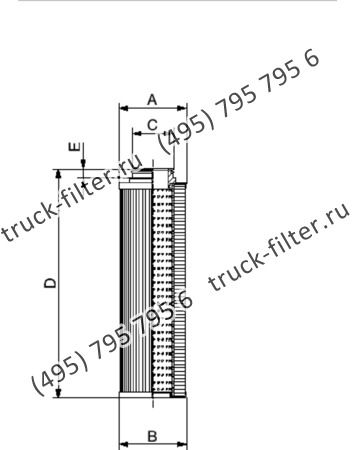 CF-38-P-1-A03-H-A фильтр гидравлики цилиндрического типа с фильтрацией снаружи