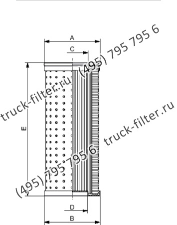 CF-640-4-A10-N-V фильтр гидравлики цилиндрического типа с фильтрацией снаружи