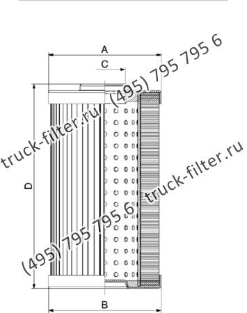 CF-8-034-A06-N-A фильтр гидравлики цилиндрического типа с фильтрацией снаружи