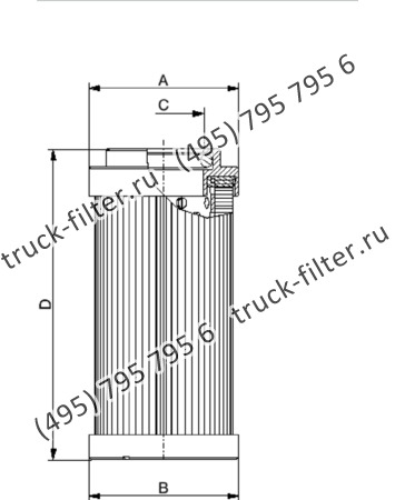 CF-8-125-A10-H-A фильтр гидравлики цилиндрического типа с фильтрацией снаружи