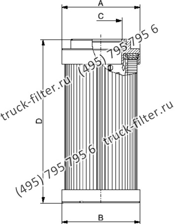CF-8-126-M10-H-A фильтр гидравлики цилиндрического типа с фильтрацией снаружи