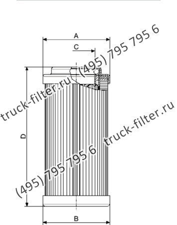 CF-8-127-A06-N-A фильтр гидравлики цилиндрического типа с фильтрацией снаружи