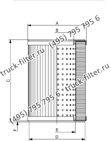 CF-8-146-A25-N-A фильтр гидравлики цилиндрического типа с фильтрацией снаружи