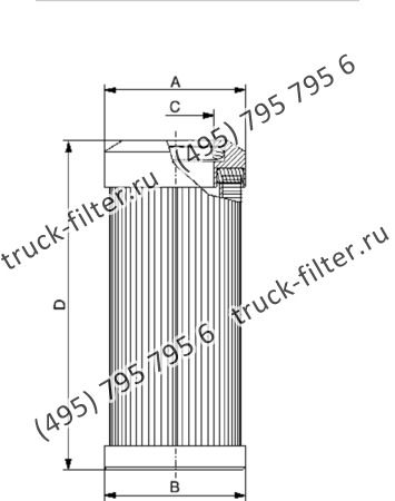 CF-8-149-A10-H-A фильтр гидравлики цилиндрического типа с фильтрацией снаружи