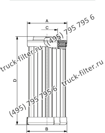 CF-8-149-A25-N-A фильтр гидравлики цилиндрического типа с фильтрацией снаружи
