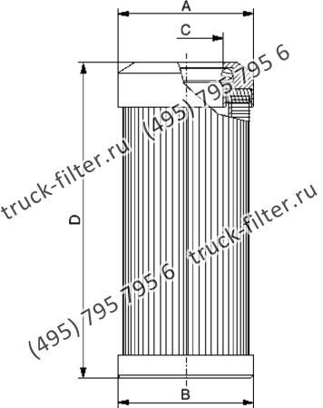 CF-8-149-M10-H-A фильтр гидравлики цилиндрического типа с фильтрацией снаружи