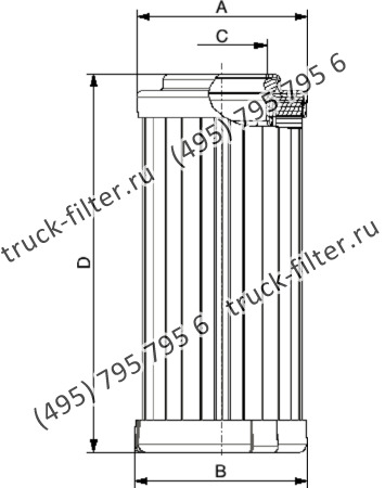 CF-8-149-M25-N-A фильтр гидравлики цилиндрического типа с фильтрацией снаружи