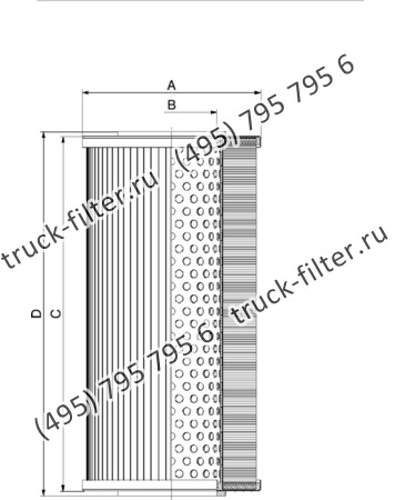 CF-8-179-A10-N-A фильтр гидравлики цилиндрического типа с фильтрацией снаружи