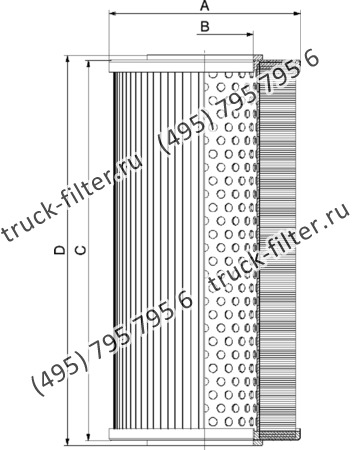 CF-8-179-P25-N-A фильтр гидравлики цилиндрического типа с фильтрацией снаружи