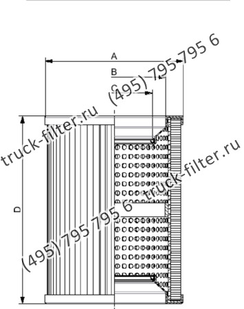 CF-840-4-A25-N-V фильтр гидравлики цилиндрического типа с фильтрацией снаружи