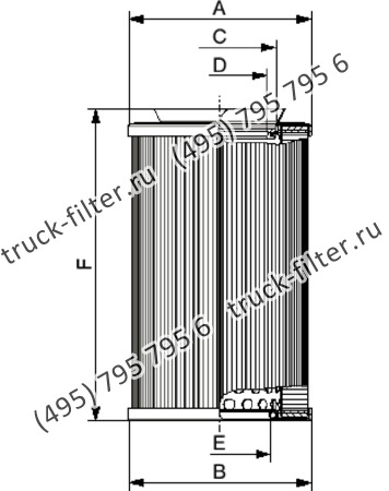 CF-8-439-M60-N-A фильтр гидравлики цилиндрического типа с фильтрацией снаружи