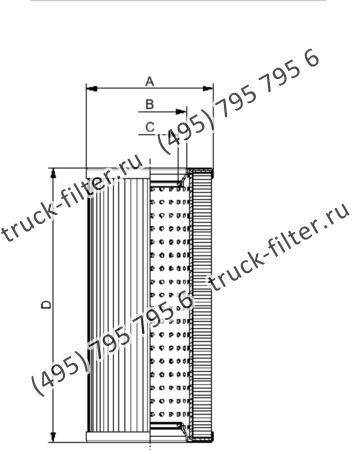 CF-850-3-A06-N-A фильтр гидравлики цилиндрического типа с фильтрацией снаружи